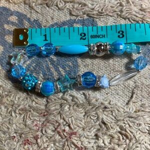Elegant Blue and Silver Beaded Bracelet